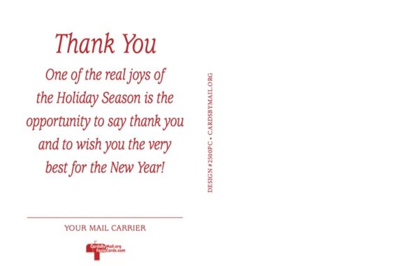 #2500PC - Jolly Postman “Thank You” Postcard - Image 2