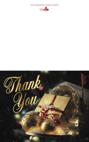 #CC2500 - Gold Balls "Thank You" Greeting Card
