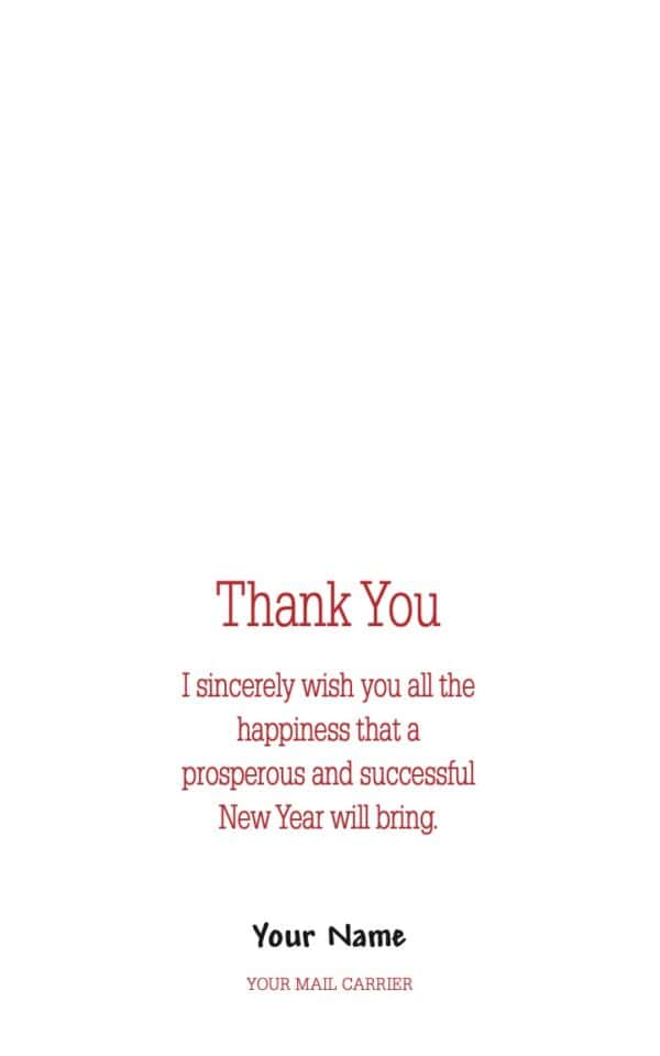 #CC2500 - Gold Balls "Thank You" Greeting Card - Image 2