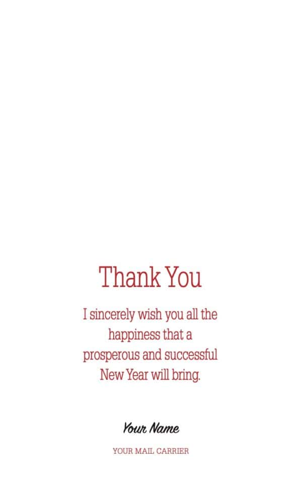 #CC2500 - Gold Balls "Thank You" Greeting Card - Image 3