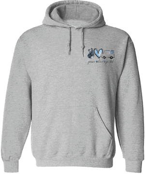 #HSWSC10 - Peace Love Postal Crest Hoodie