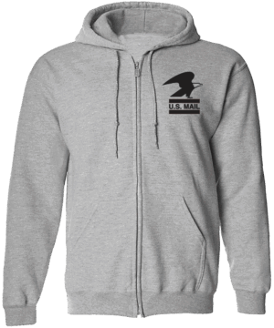 #HZSWS23 - US Mail Eagle (Black) Zipper Hoodie