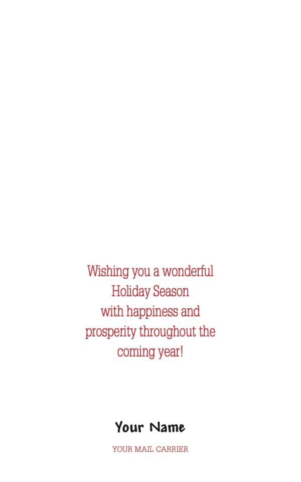 #CC2501 - Black Mailbox "Happy Holidays" Greeting Card - Image 2