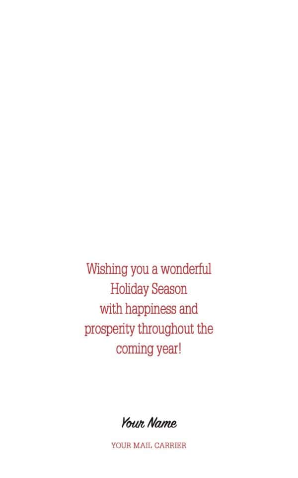 #CC2501 - Black Mailbox "Happy Holidays" Greeting Card - Image 3
