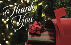 #CPC2500 - Red Mailbox “Thank You” Postcard