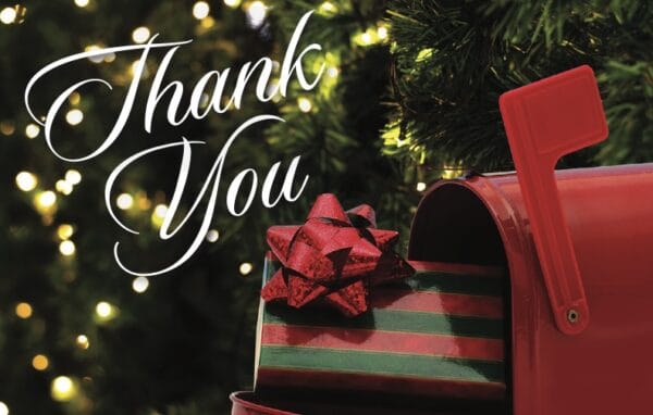 #CPC2500 - Red Mailbox “Thank You” Postcard
