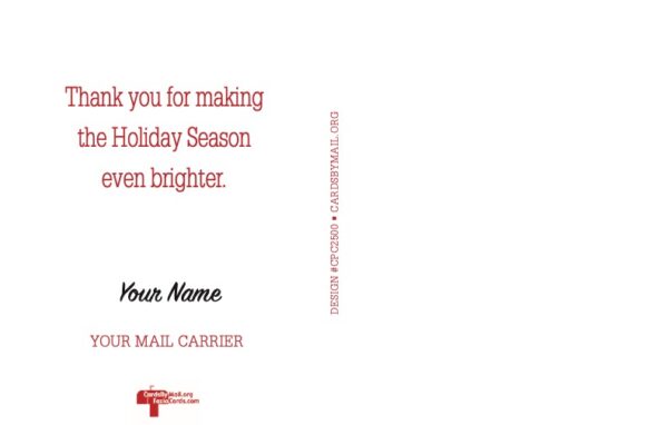 #CPC2500 - Red Mailbox “Thank You” Postcard - Image 3