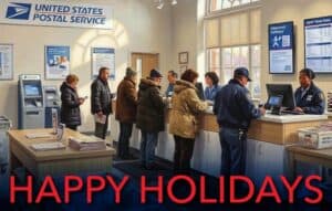 #2602PCG - Postal Clerks “Happy Holidays” Postcard